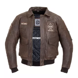 Men’s Leather Jacket W-TEC Black Heart Bomber