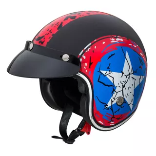 W-TEC Café Racer Motorradhelm - Big Star