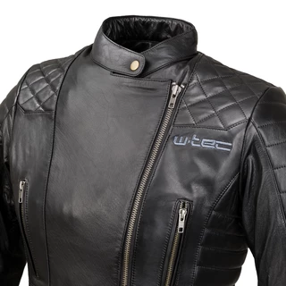 Women’s Leather Motorcycle Jacket W-TEC Corallia - Black
