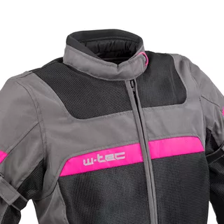 Damska letnia kurtka motocyklowa W-TEC Monaca - Black Mesh-Pink