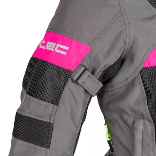 Women’s Summer Motorcycle Jacket W-TEC Monaca - Black Mesh-Pink