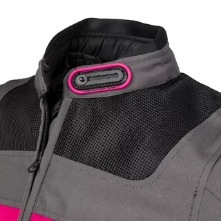 Damska letnia kurtka motocyklowa W-TEC Monaca - Black Mesh-Pink
