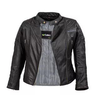 Women’s Leather Motorcycle Jacket W-TEC Corallia - Black