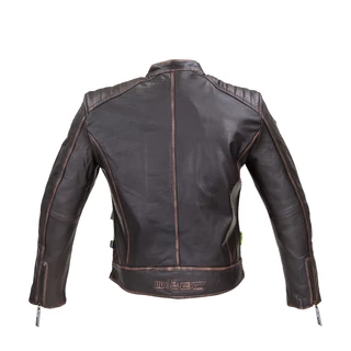 Leather Motorcycle Jacket W-TEC Embracer - Vintage Dark Brown, 4XL