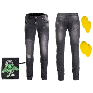 Pánské moto jeansy W-TEC Komaford - tmavě šedá - tmavě šedá