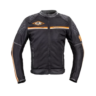 Men’s Motorcycle Jacket W-TEC 2Stripe - Black-Beige-Orange