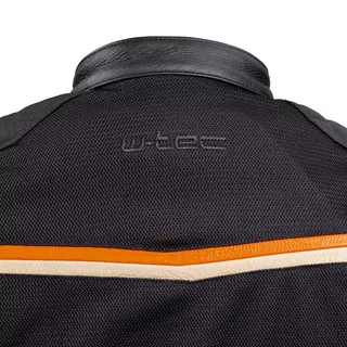 Summer Motorcycle Jacket W-TEC 2Stripe - Black-Beige-Orange