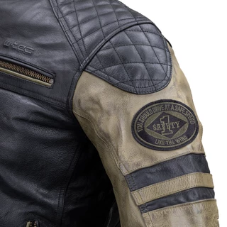 Men’s Leather Motorcycle Jacket W-TEC Kostec - Black