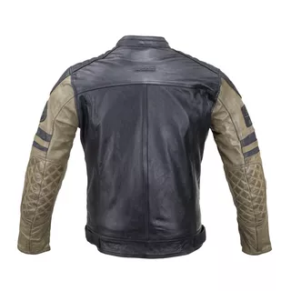 W-TEC Kostec Herren Leder Motorradjacke - schwarz