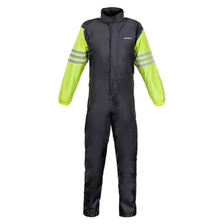 W-TEC Smedava Motorrad Regenmantel - schwarz-fluo