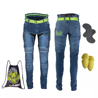 Pánské moto jeansy W-TEC Grandus - modrá