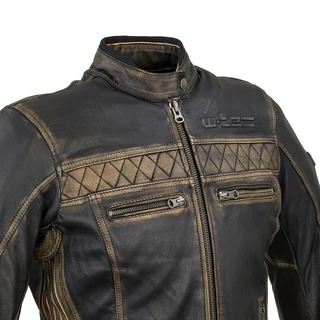 Women’s Leather Motorcycle Jacket W-TEC Kusniqua - Vintage Black