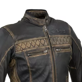 W-TEC Kusniqua Leder Motorradjacke