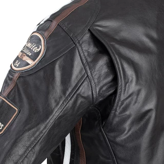 Men’s Leather Motorcycle Jacket W-TEC Black Cracker - 4XL