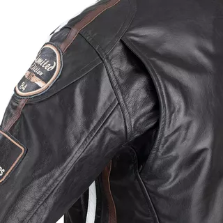 Men’s Leather Motorcycle Jacket W-TEC Black Cracker - Black