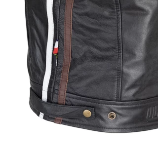 Men’s Leather Motorcycle Jacket W-TEC Black Cracker - S