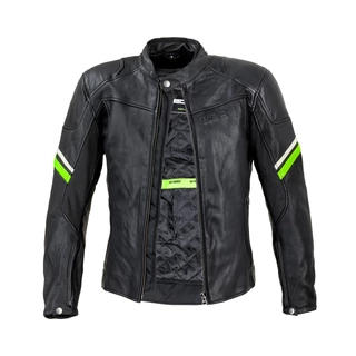 Leather Motorcycle Jacket W-TEC Montegi - Matte Black, L