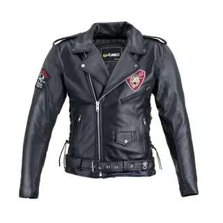 Skórzana kurtka motocyklowe W-TEC Black Heart Perfectis - Czarny