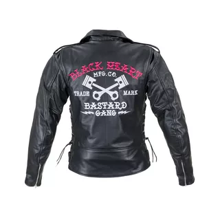 Bőr motoros kabát W-TEC Black Heart Perfectis - fekete, 6XL