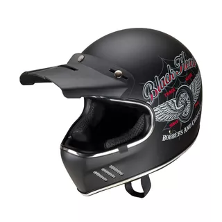 Dirt Bike Helmet W-TEC Black Heart Black Heart Retron