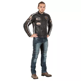 Men’s Leather Motorcycle Jacket W-TEC Sheawen - S