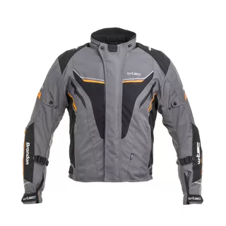 W-TEC Brandon Herren Motorradjacke - schwarz-grau-orange