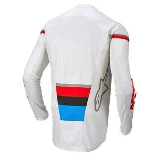 Motokrosový dres Alpinestars Techstar Quadro biela/modrá neon/červená