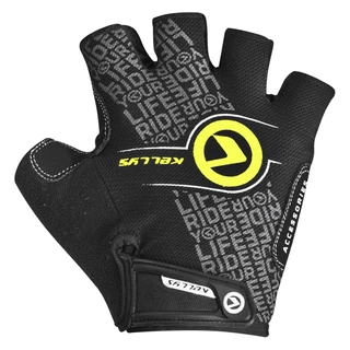 Cycling Gloves KELLYS COMFORT NEW - Black-White - Black-Lime