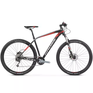 Horský bicykel Kross Level 5.0 29" - model 2020 - čierna/grafitová/kovová - čierna/červená/strieborná