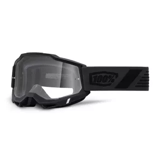 Motocross Goggles 100% Accuri 2 - Scranton Black, Clear Plexi - Scranton Black, Clear Plexi