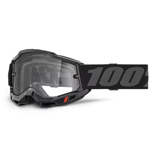 Motocross Goggles 100% Accuri 2 - Enduro černá, čiré plexi - Enduro černá, čiré plexi