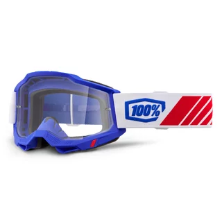 Motocross Goggles 100% Accuri 2 - Blue, Clear Plexi