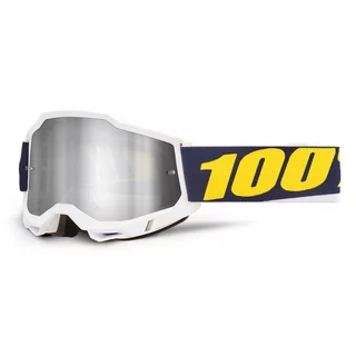 Motokrosové brýle 100% Accuri 2 Mirror - Ferran černá, zrcadlové plexi - Torc bílá, zrcadlové plexi