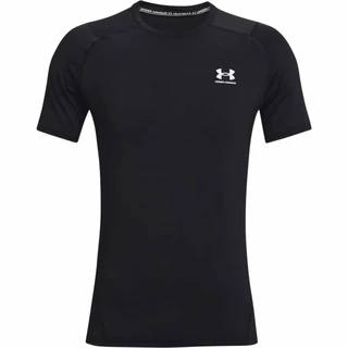 Men’s T-Shirt Under Armour HG Armour Fitted SS - Carbon Heather - Black
