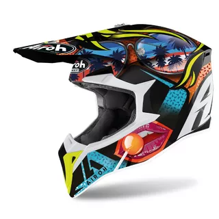 Dirt Bike Helmet AIROH Wraap Lollipop červená matná 2022