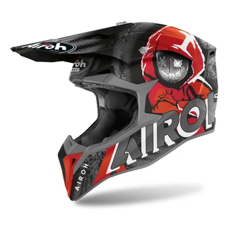 Moto helma AIROH Wraap Alien červená matná