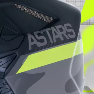 Moto prilba Alpinestars Supertech S-M10 limitovaná edícia AMS MIPS šedá/biela/žltá fluo/čierna