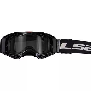 Motocrossbrille LS2 Aura Schwarzes Klarglas