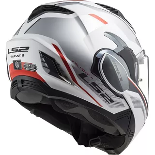 Klappbarer Motorradhelm LS2 FF900 Valiant II Hub P / J - Gloss White Silver