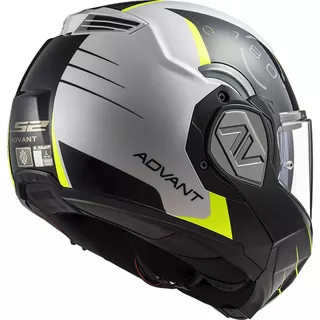 Flip-Up Motorcycle Helmet LS2 FF906 Advant Codex White Black P/J