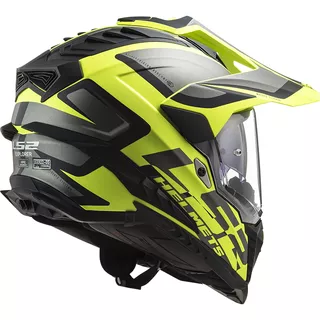 Endurohelm LS2 MX701 Explorer Alter - Mattschwarzes Weiß