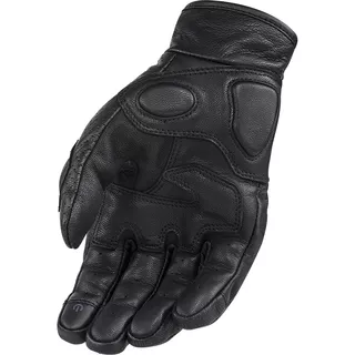 Leather Motorcycle Gloves LS2 Rust - Black