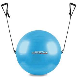Gymnastics Ball with Grips inSPORTline 55 cm - Grey - Blue