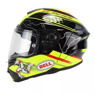 Moto helma BELL Star Isle Of Man black-yellow