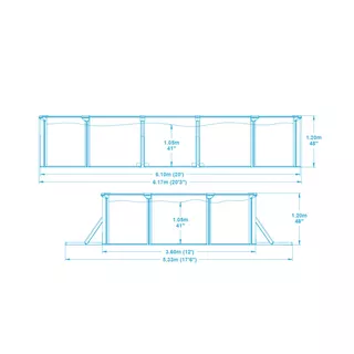 Bestway Hydrium Pool 6,1 x 3,6 x 1,2 m 56369