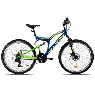 Full-Suspension Bike Kreativ 2643 26” – 4.0 - Blue - Neon Green-Blue
