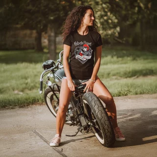 Dámské triko BLACK HEART Bike Girl - černá