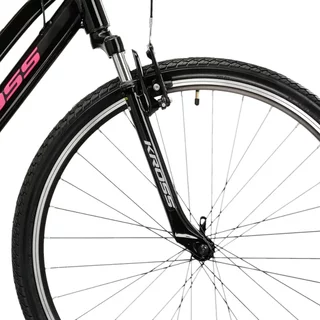 Dámské crossové kolo Kross Evado 2.0 28" Gen 007 - černá / růžová / lesk