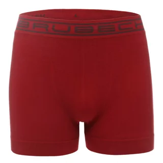 Men’s Boxer Trunks Brubeck Cotton Comfort - Steel - Dark Red