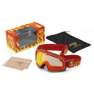 Motocross Goggles 100% Barstow Death Spray – Red Lens